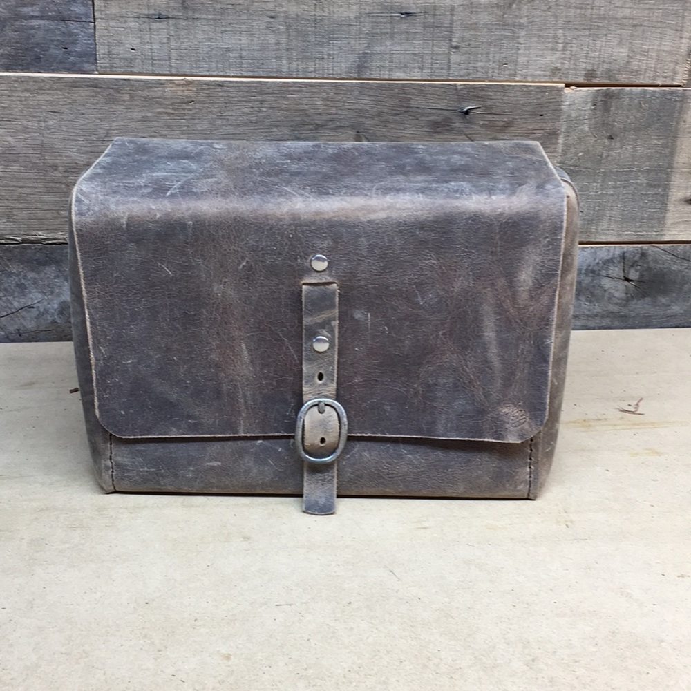 Handmade leather camera bag